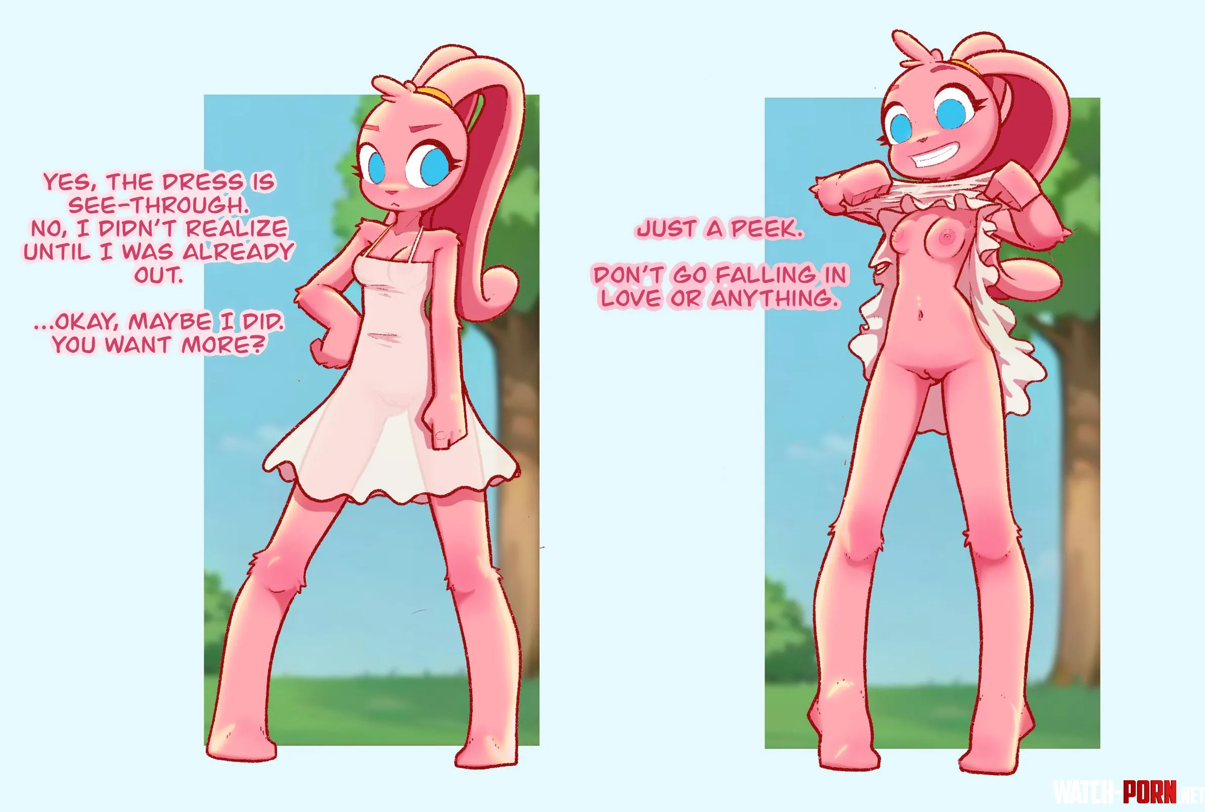 Poppy giving you a quick peek in the park Lili Dae F by Lili-dae