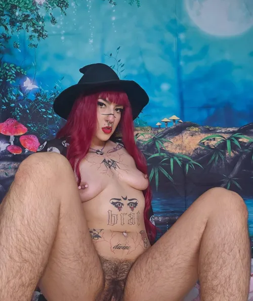 Thumbnail Fall Under the Spell of deathcorediva's Hairy Witch