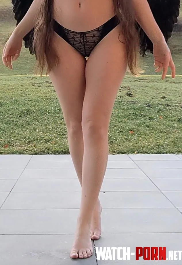 Yes I like showing off my long legs by darkspellslingerie