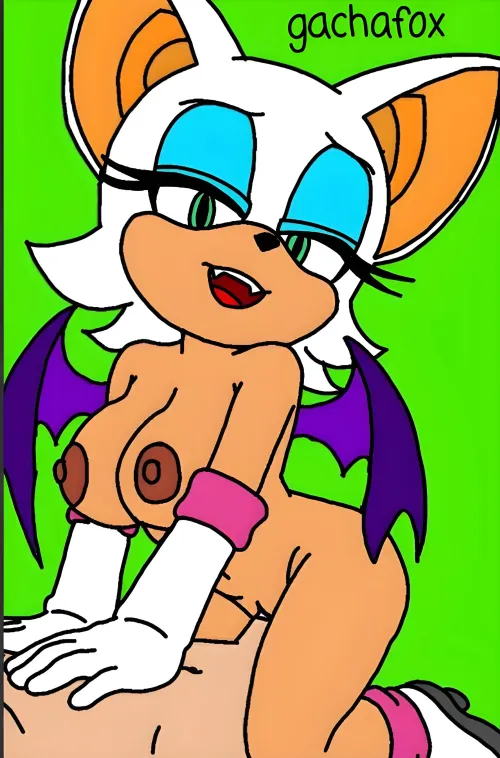 Thumbnail Rouge The Bat Drawing by Gachafox by Gachafoxythepirate in SonicPorn
