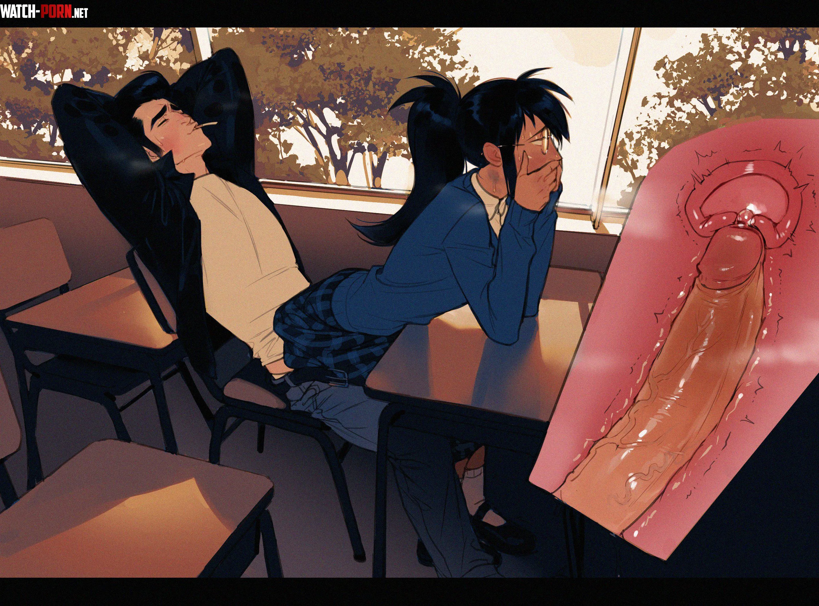 Sneaky In The Classroom by A_MASSIVE_PERVERT