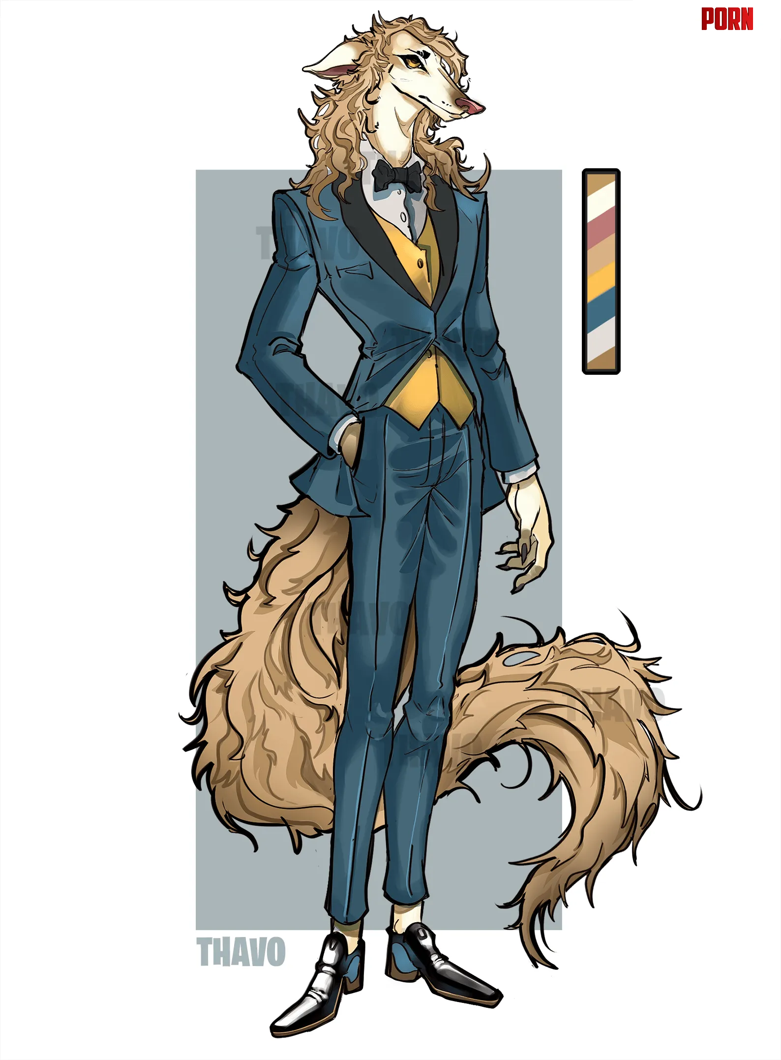 One of the last characters I made A Fancy Borzoi did you like it feel free to feedbacks Thanks in advance  Also my comms are open  by ThavoArtz