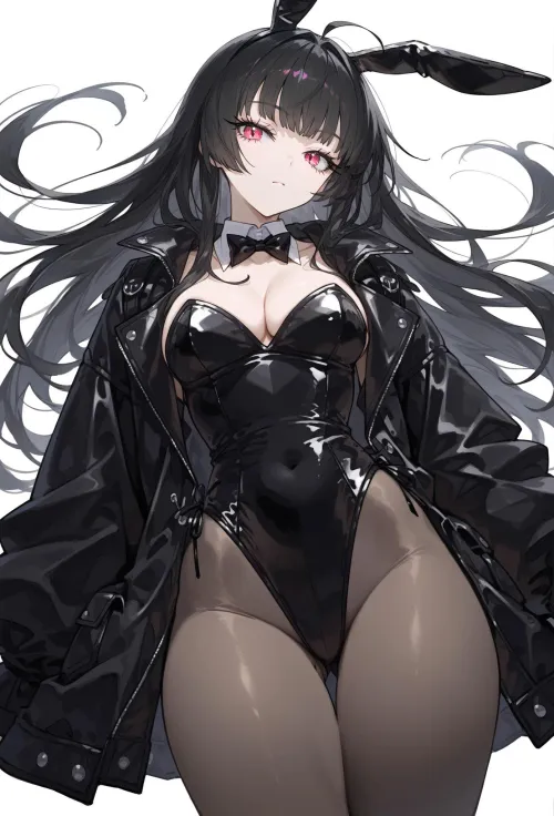 Thumbnail Discover the Leather Jacket Bunny by CheetahSperm18 in animebodysuits