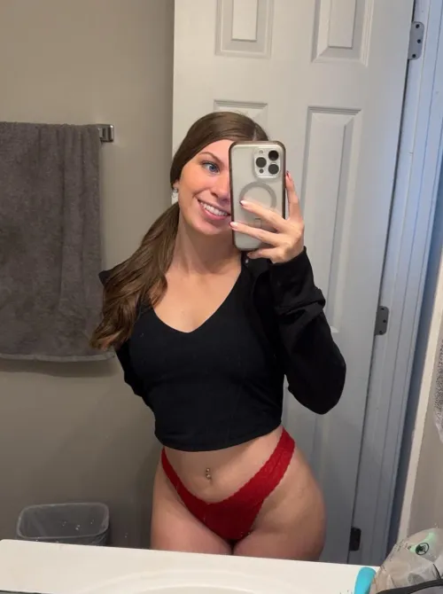 Thumbnail The Irresistible Red Thong: A Fashion Statement by Alliexo1 in thongs Category