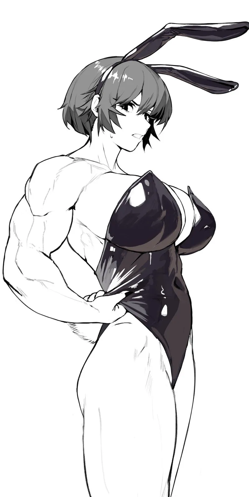 Thumbnail Bunny Muscle Original Character Illustration by Badasengu