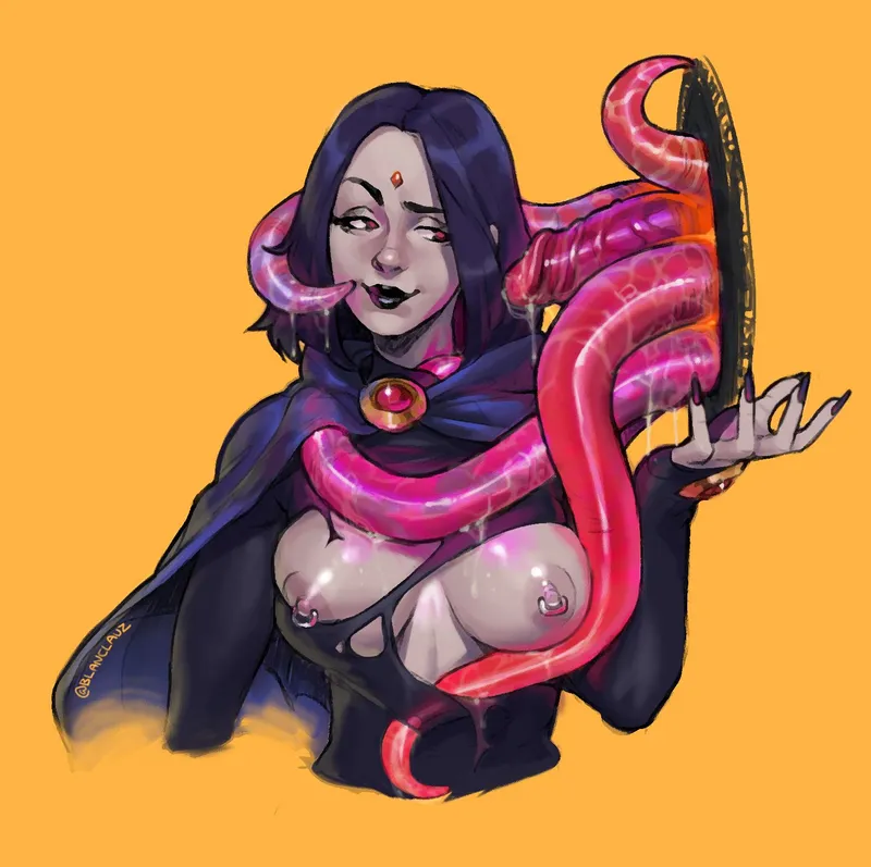 Thumbnail Bored Raven Artwork by BlancLauz - Teen Titans Porn by DOA-FAN