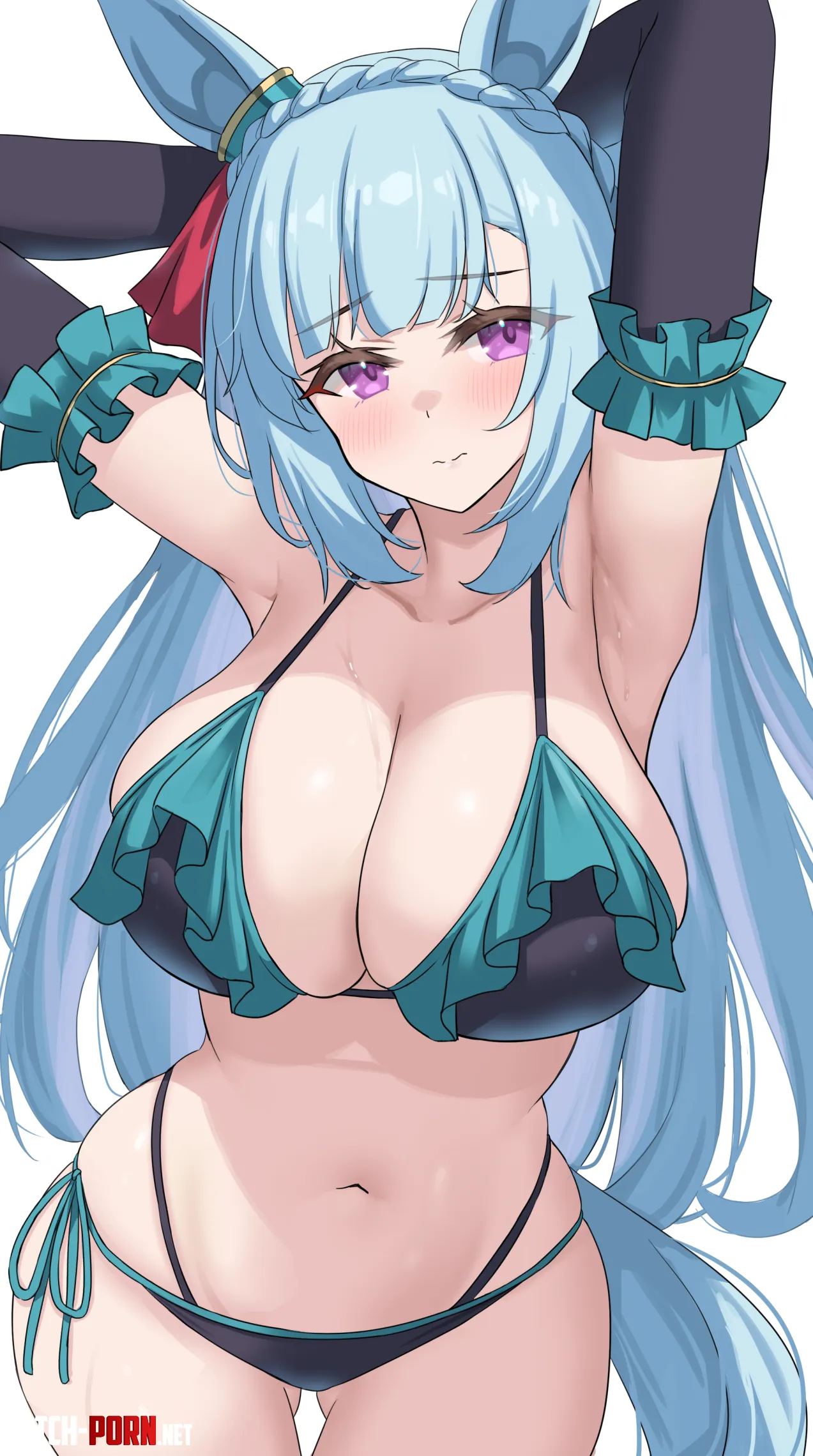 Mejiro Ardan's big swimsuit tiddies [Uma Musume] by marxsander2016