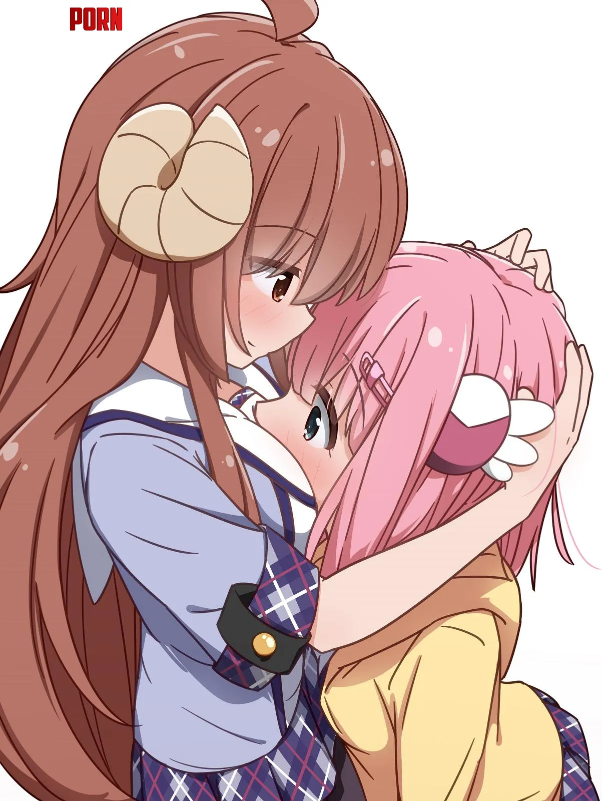 Shamiko hugging Momo [The Demon Girl Next Door] by rovidee