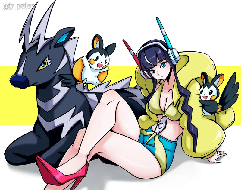 Thumbnail No_Stay_7237 Illustrates Elesa in BigAnimeTiddies Collection