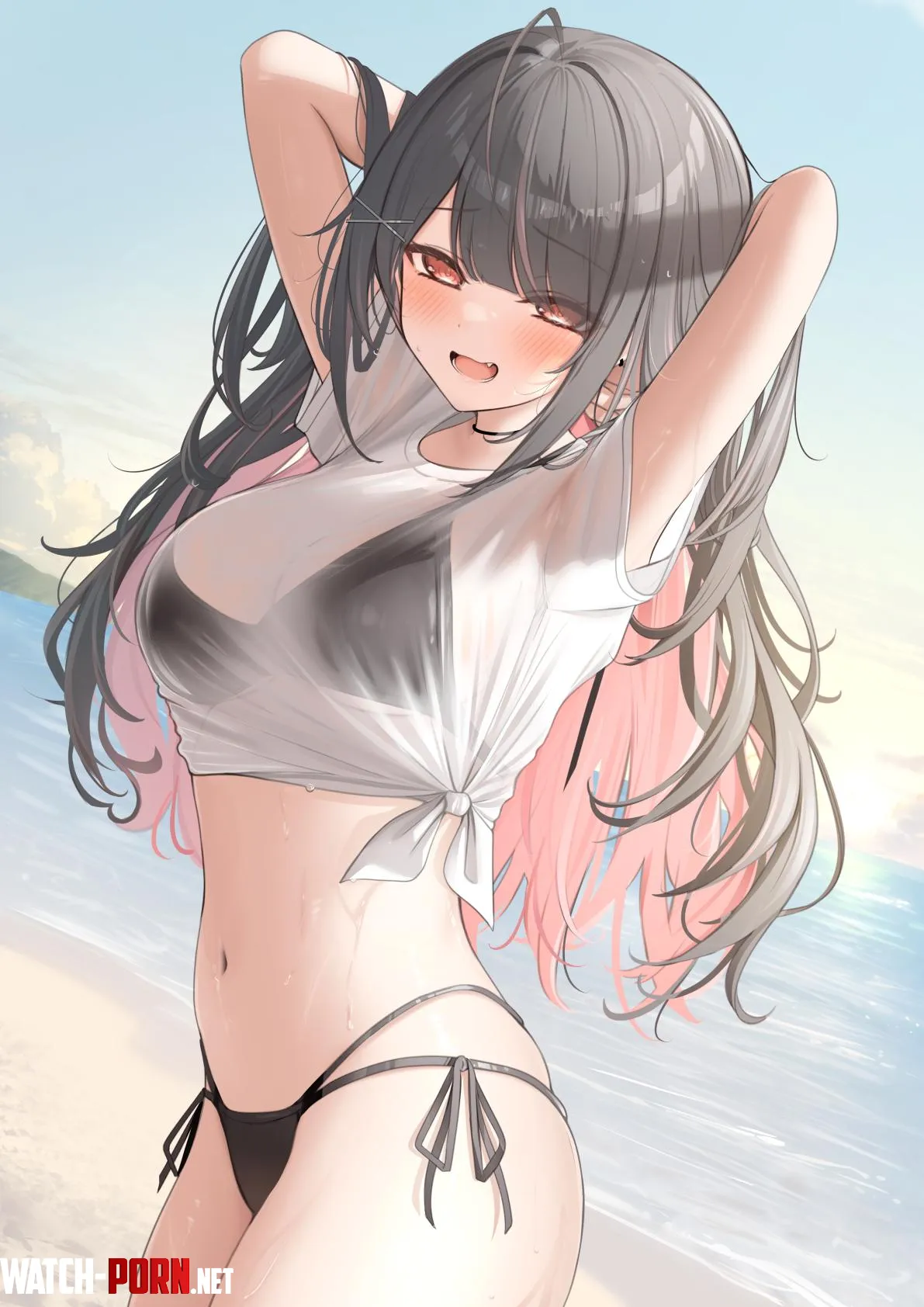 Enjoying her time at the beach [Artist's OC] by marxsander2016