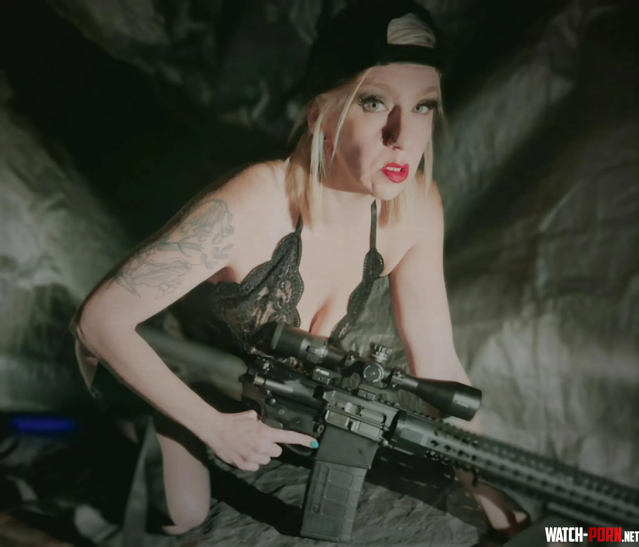 Black lace and bullets... could it get any better? by Playful-Ad3938