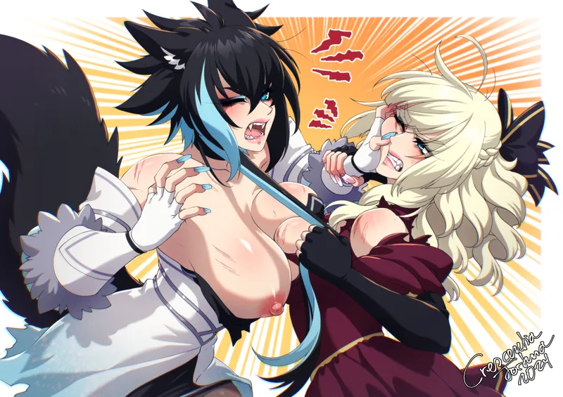 Thumbnail Catfight Chronicles in Deathblight Barghest by Crescentia-Fortuna