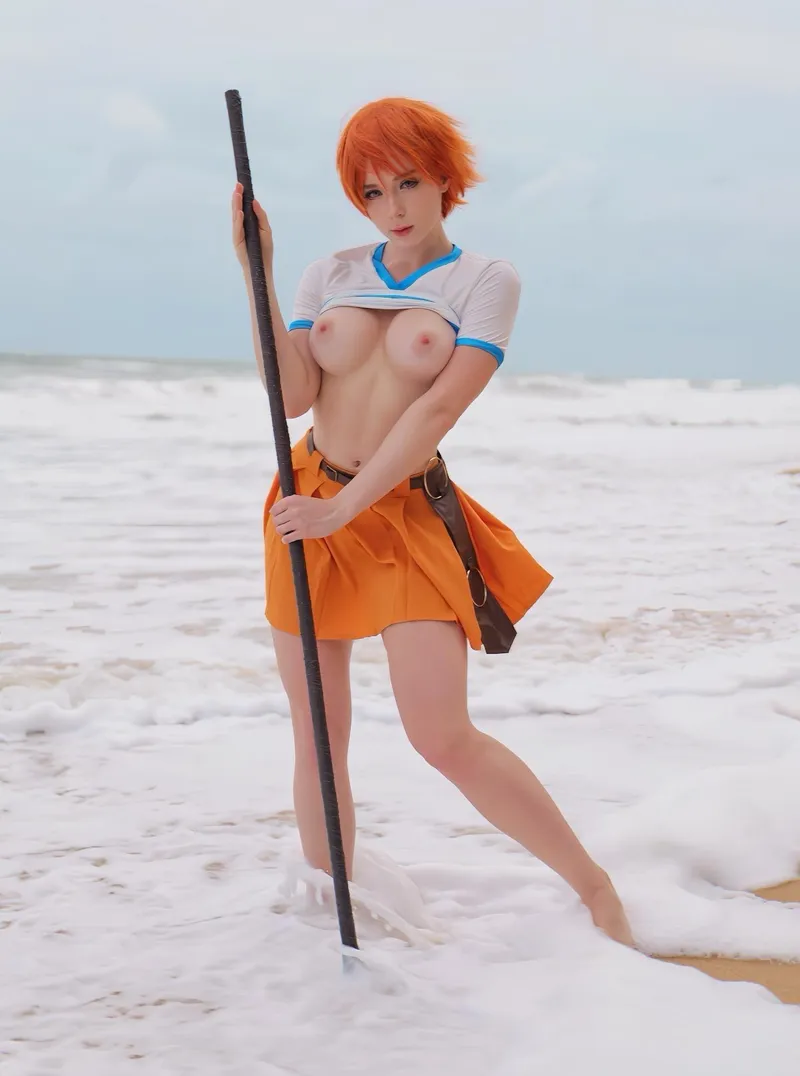 Thumbnail Nami from OnePiece NudeCosplay by SweetieFox Revealed