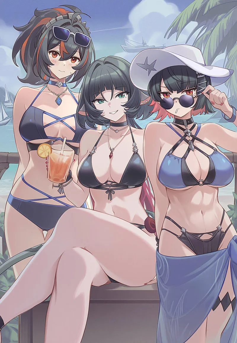 Thumbnail Meet Zhu Yuan, Ellen Joe, and Jane Doe from Zenless Zone Zero in Swimsuithentai