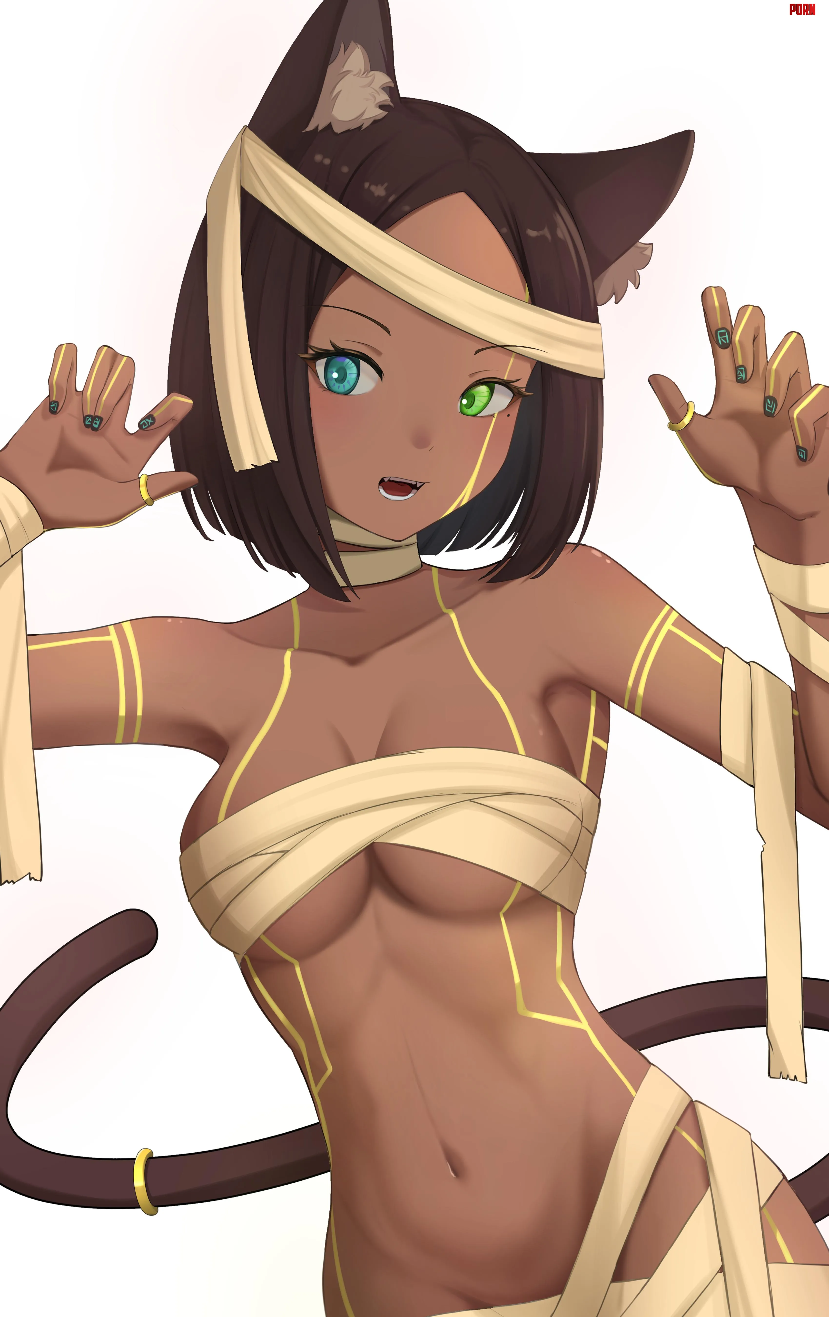 Catgirl Mummy Outfit [Original] by Keyblade_Yoshi