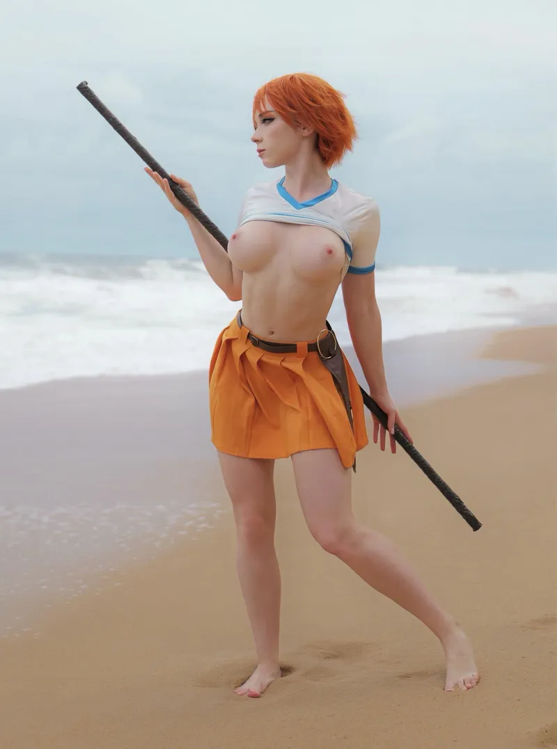 Thumbnail Sail with Nami: SweetieFox's Captivating One Piece Cosplay