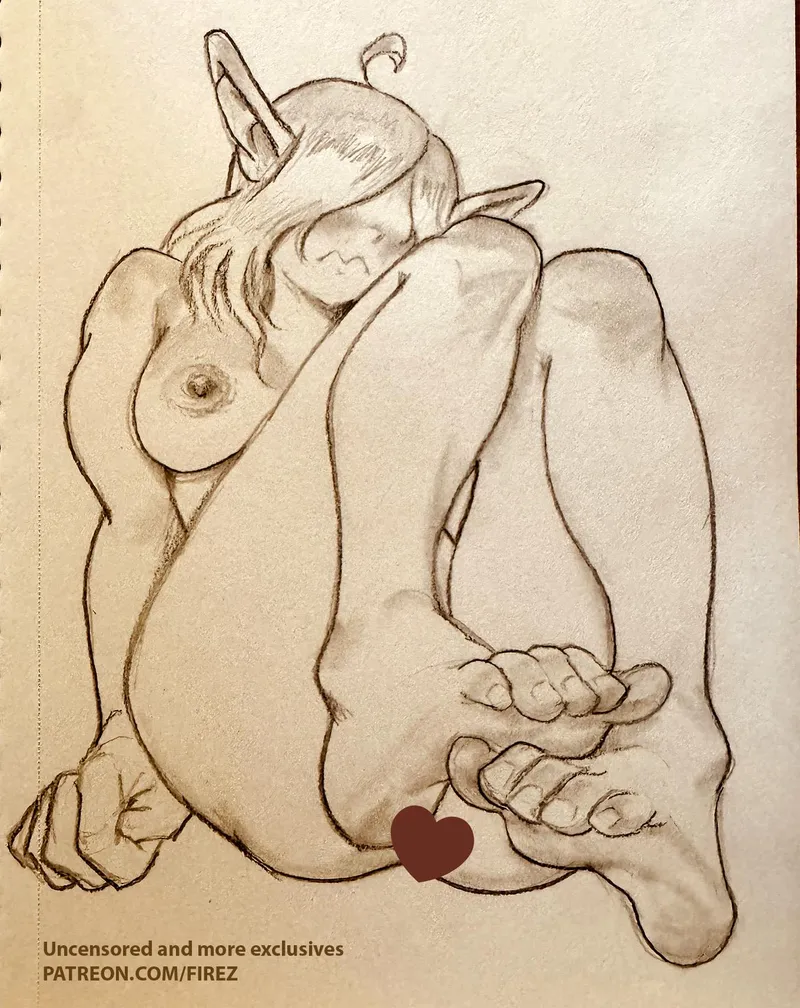 Thumbnail Traditional Sketch Elf Art by Firez_hn