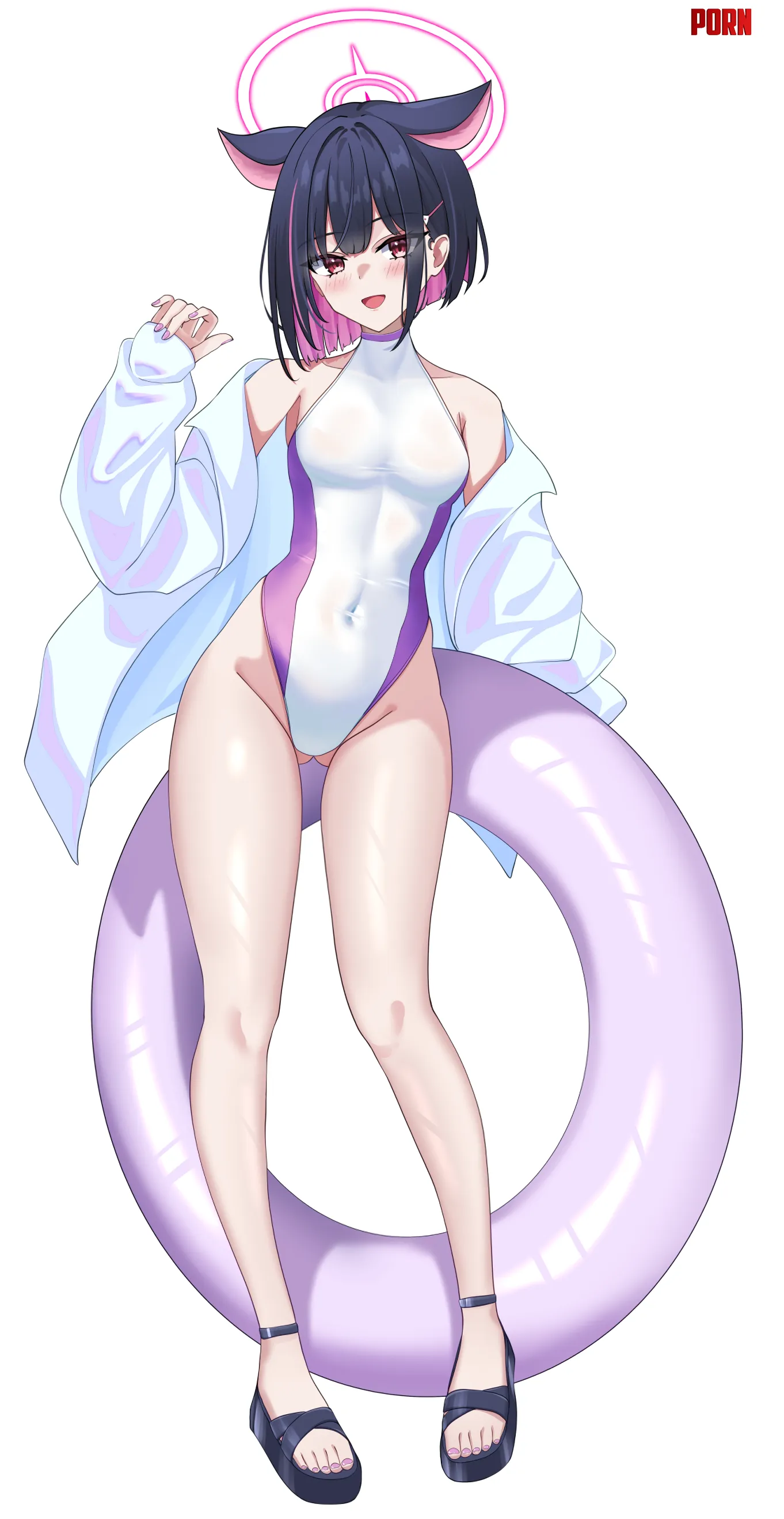 Competition Swimsuit Kazusa [Blue Archive] by A_MASSIVE_PERVERT