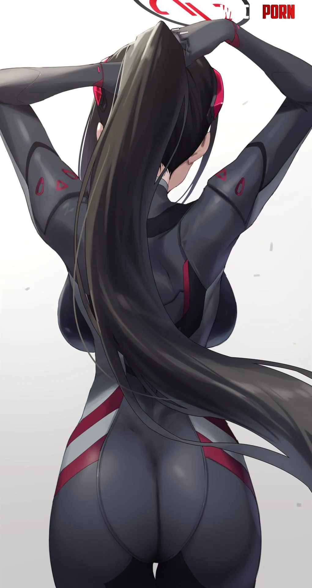 Tying her Hair [Blue Archive] by CheetahSperm18