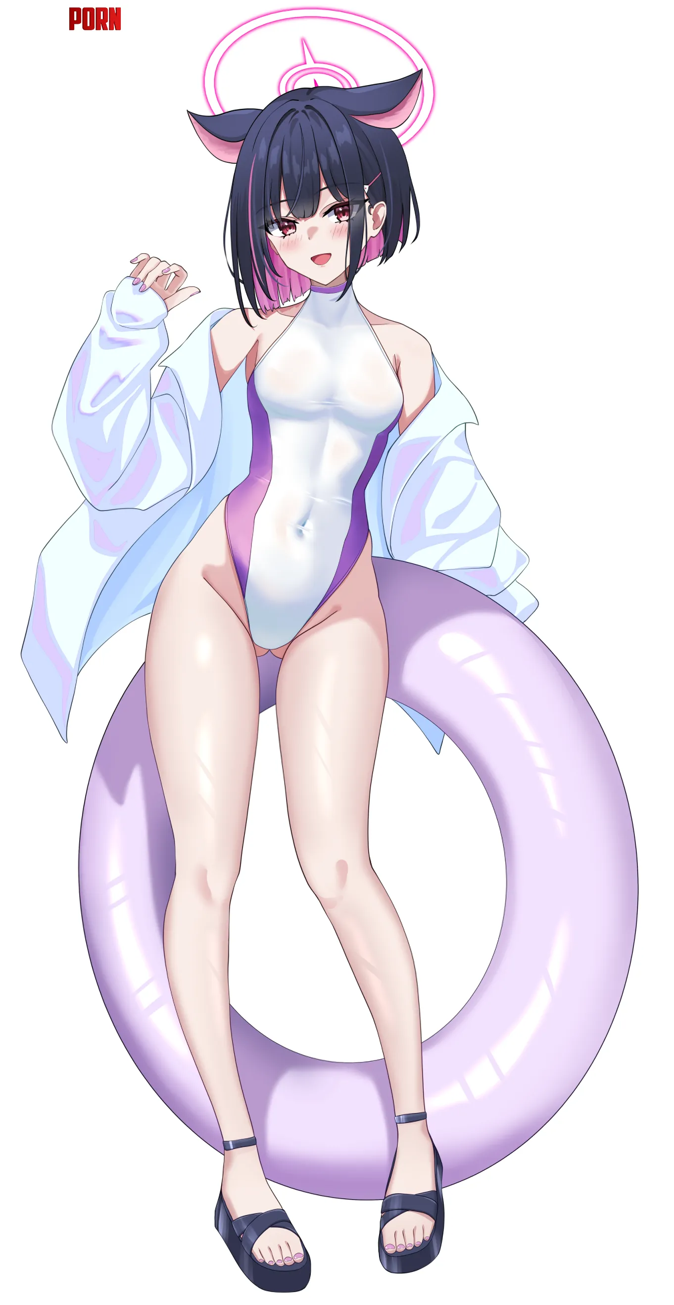 Competition Swimsuit Kazusa [Blue Archive] by A_MASSIVE_PERVERT