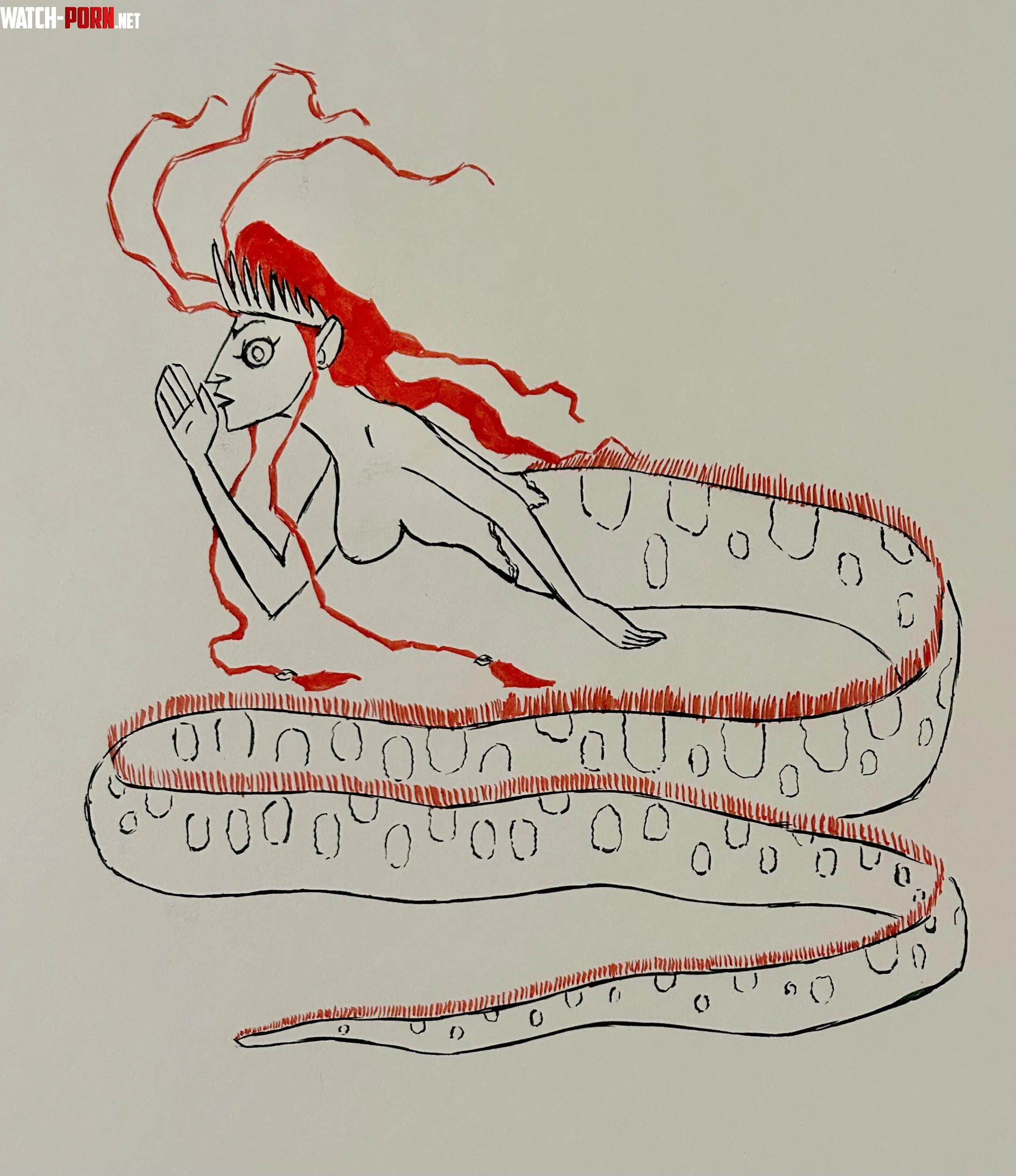 Oarfish Mermaid [OC] by AndyDiplodocus