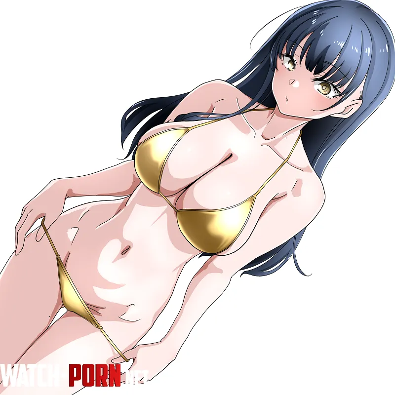 Anna Yamada Showing Off Her Body In A Golden Bikini by Csxc