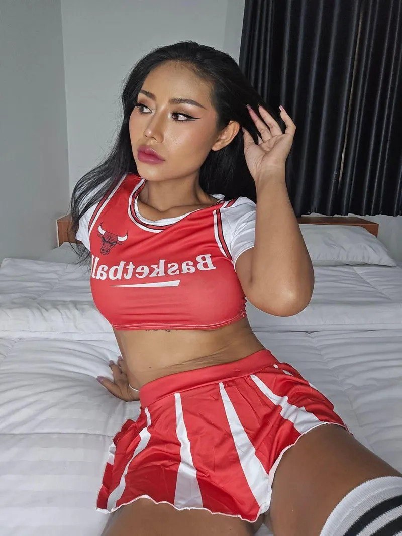 Thumbnail Sporty Seduction: Wild Play in Red Lingerie | Ritasmilesforyou95