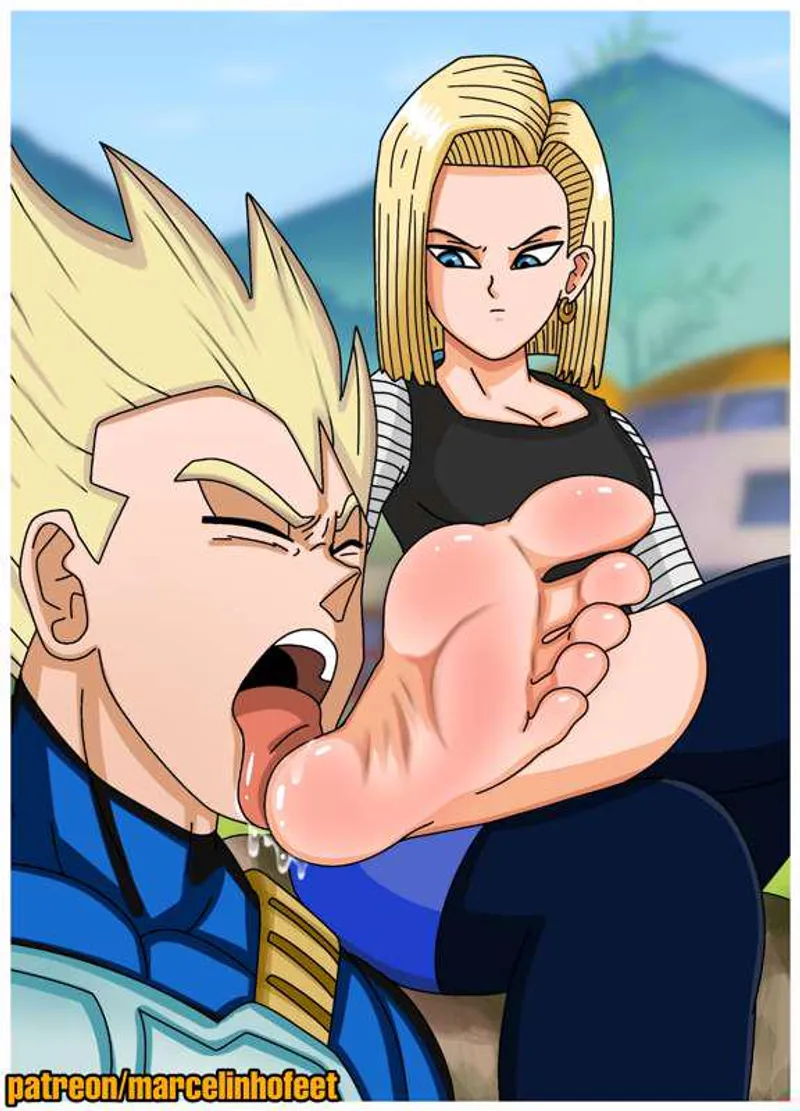Thumbnail Android 18 Demands Foot Worship from Vegeta - A Dragon Ball Z Tale