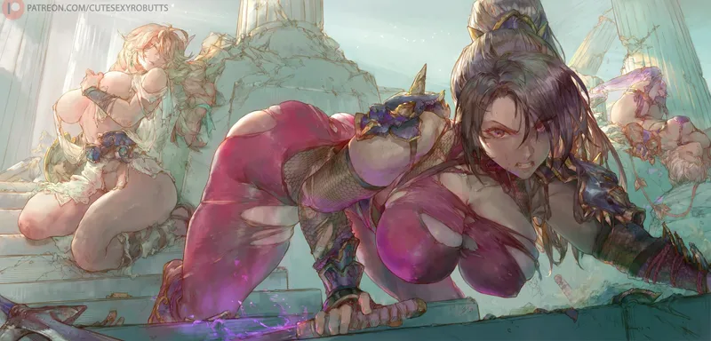 Thumbnail Sultry Trio: Taki, Sophitia, and Ivy by KrazyK1989 | thick_hentai