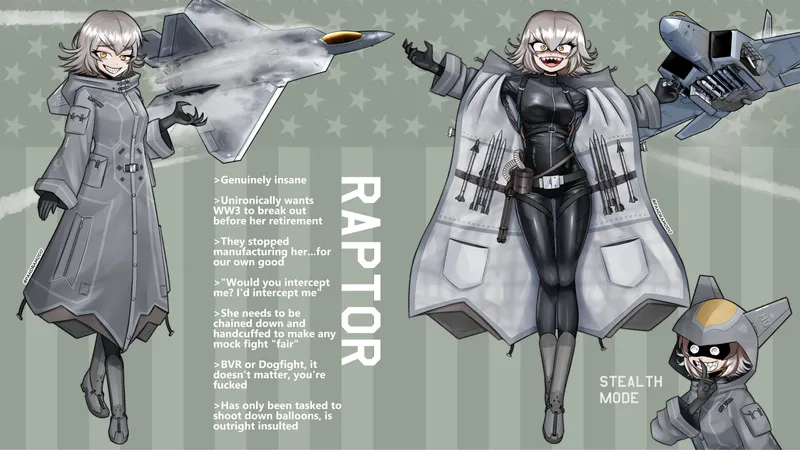 Thumbnail Whanikari Unveils F-22 Raptor - A Fascinating MonsterGirl Project