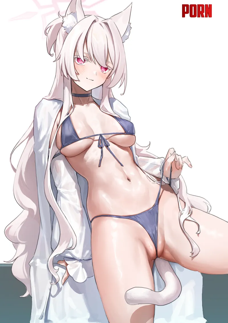 Akira about to take off her swimsuit by marxsander2016