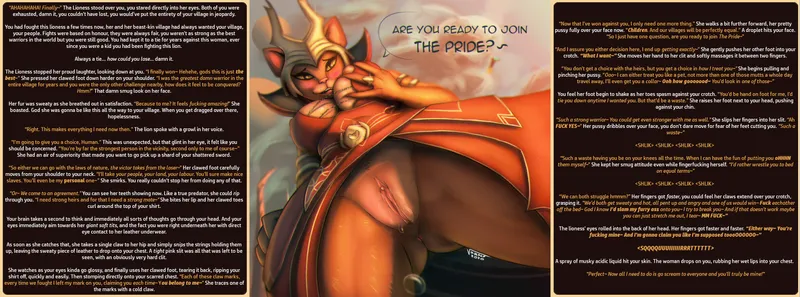 Thumbnail Joining The Pride: Vaktus' Captivating [MxF] Art [Lioness POV]