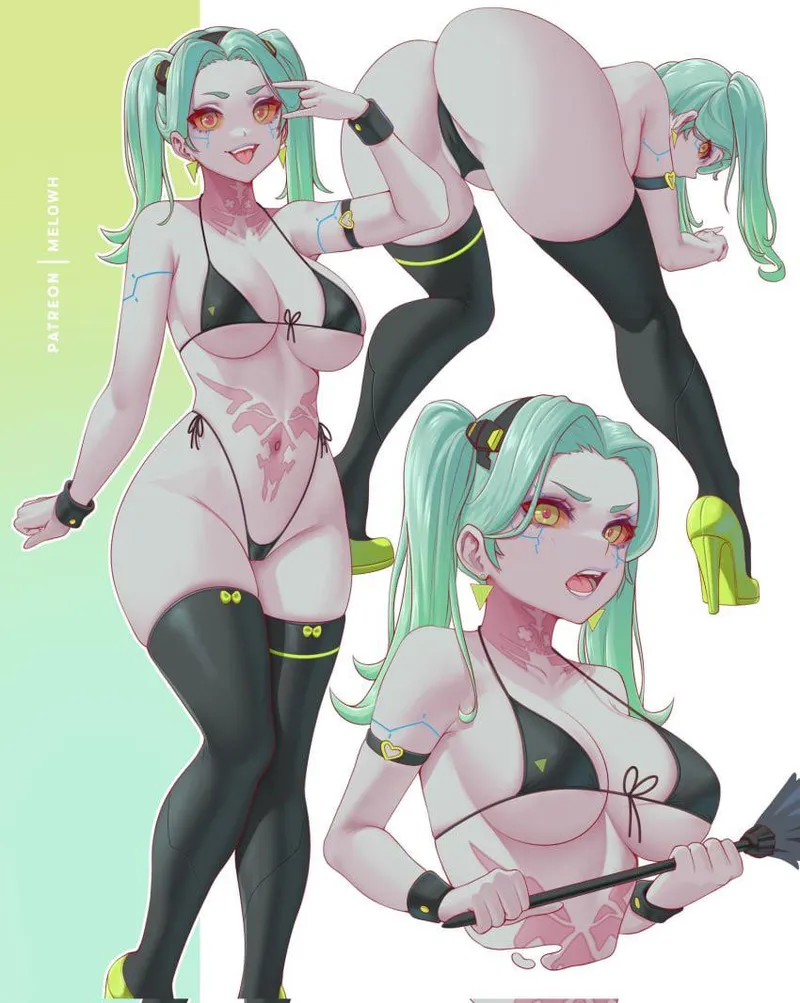 Thumbnail Rebecca's Swimsuit Elegance by Shapes_And_Beats1 | Ecchi
