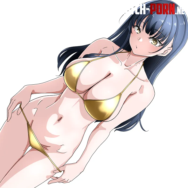 Anna Yamada Showing Off Her Body In A Golden Bikini [Dangers In My Heart] by Csxc