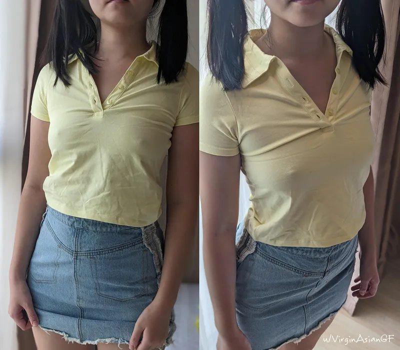 Thumbnail Tiny Nipples & Yellow Top: A Braless Fashion Statement by virginasiangf