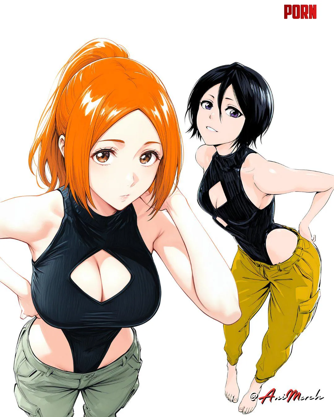 Orihime & Rukia [Bleach] by CheetahSperm18