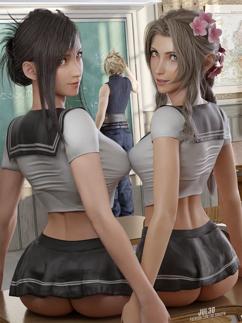 Thumbnail Jul3D's Tifa & Aerith (Final Fantasy) Art Showcase