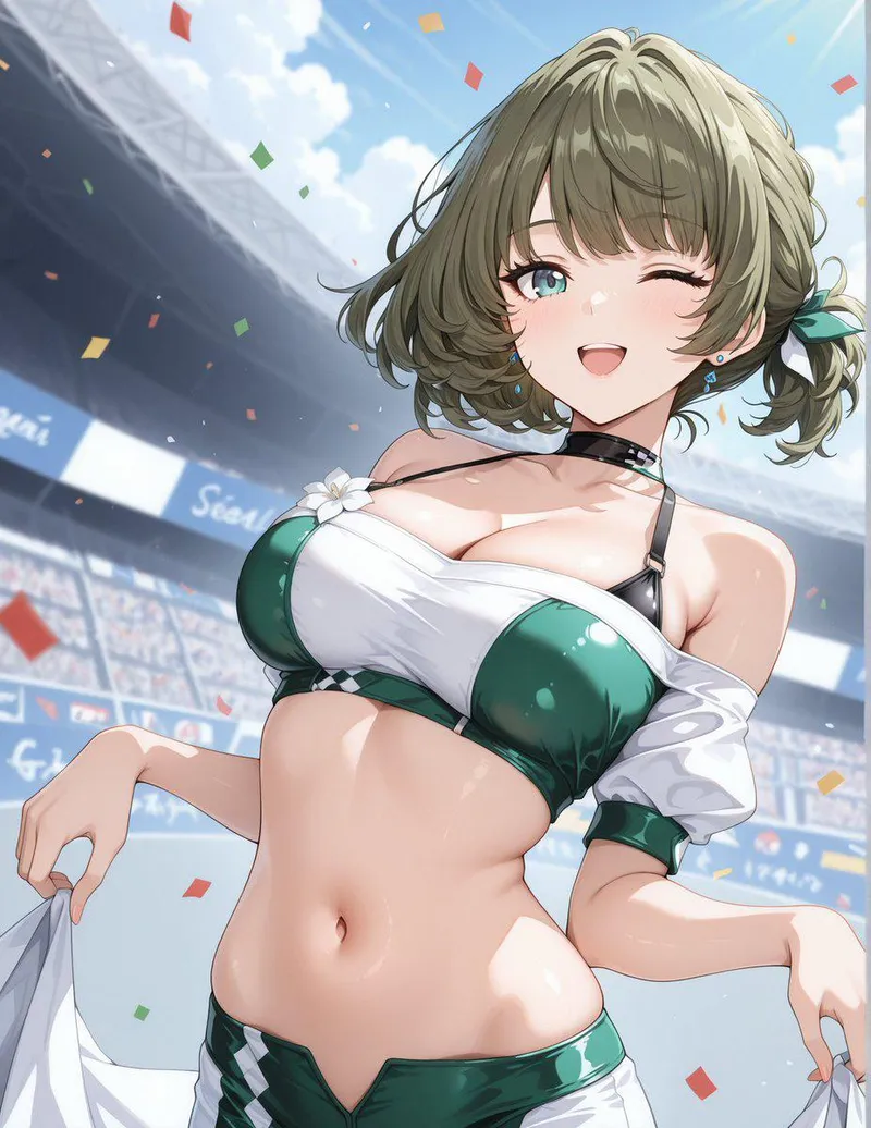 Thumbnail Capture the Charm of Race Queen Kaede from Idolmaster by CheetahSperm18 | animemidriff