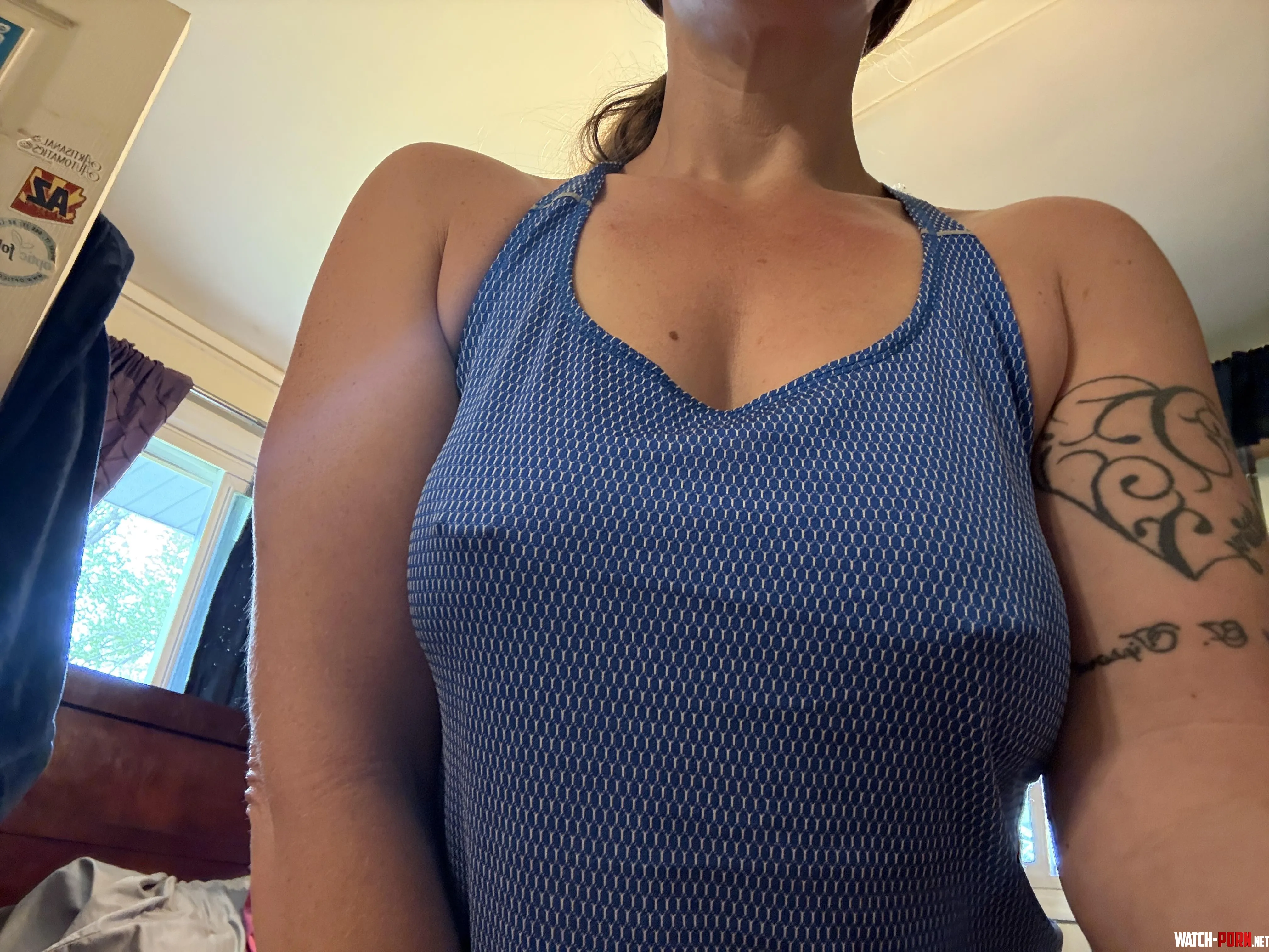 Braless workout today by whitneyA8790