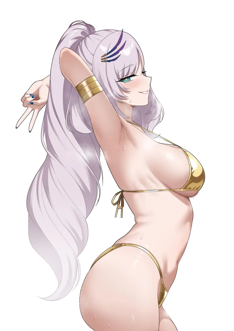 Thumbnail Silent_Steak_9540's AnimeArmpits Revelation: Reine Golden Bikini Delight