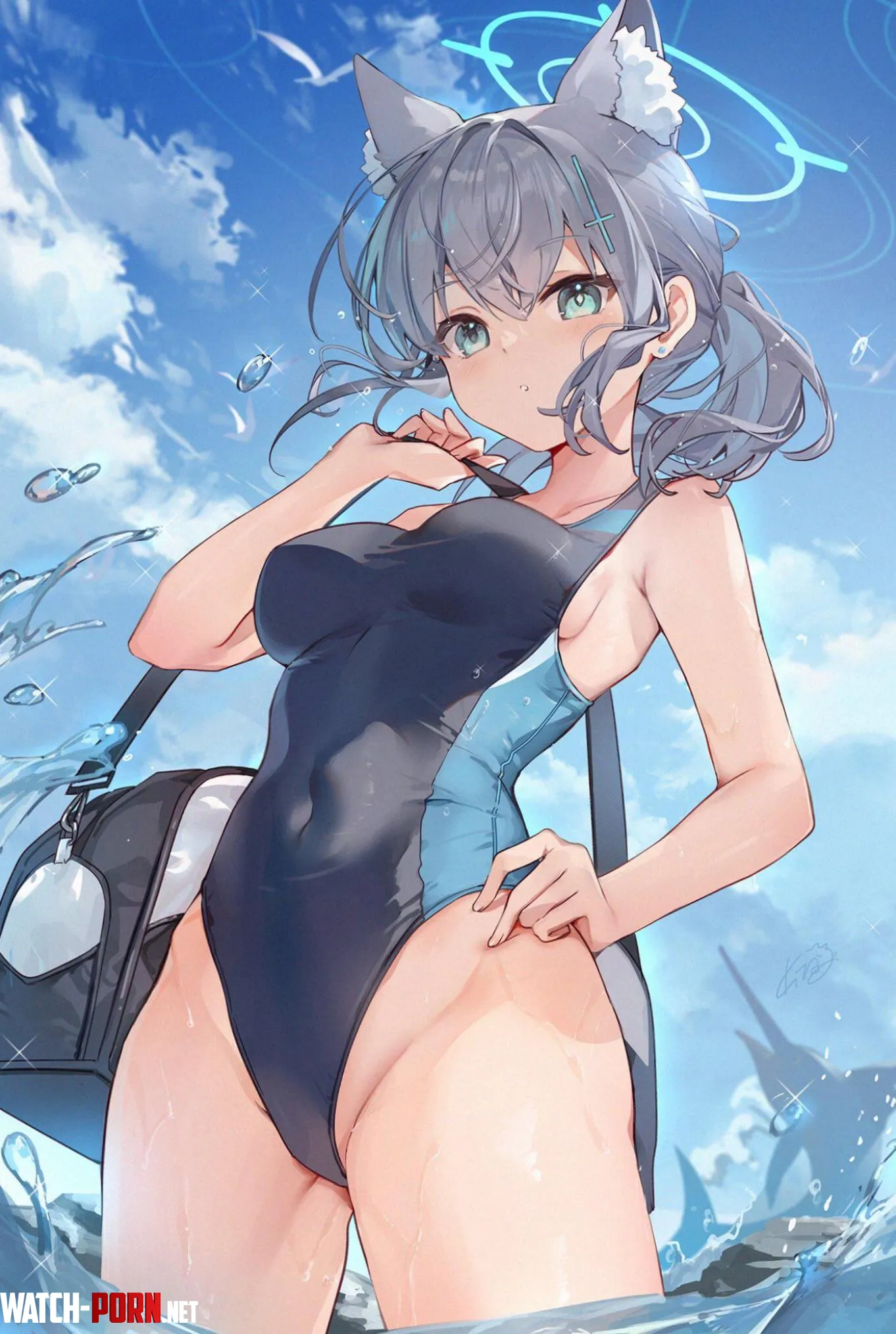 Swimsuit Shiroko [Blue Archive] by Fraithani