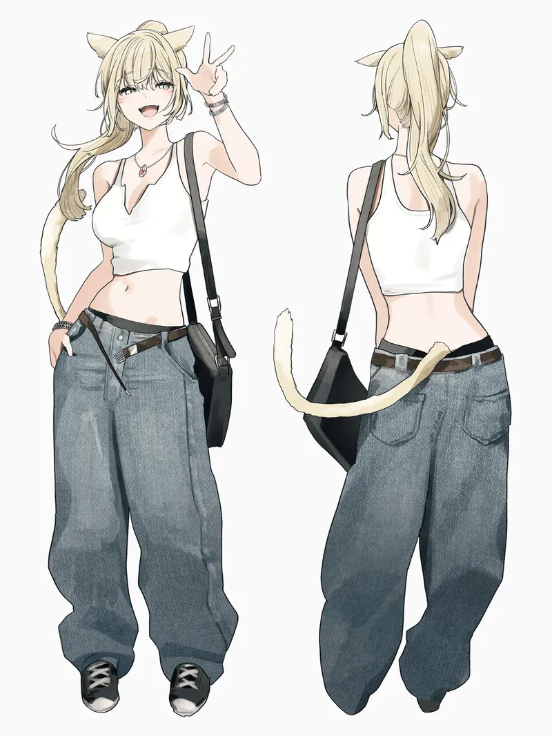 Thumbnail Exploring Casual Catgirl Original Art by A_MASSIVE_PERVERT