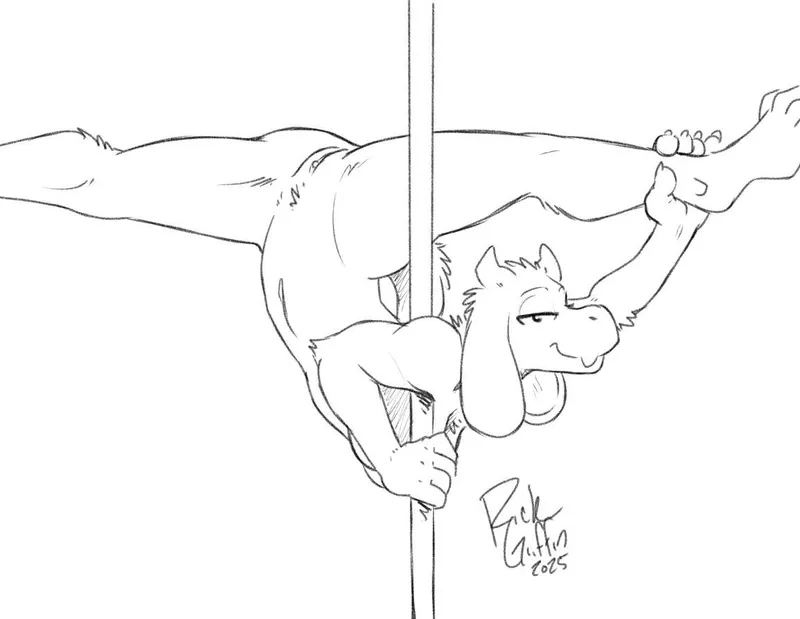 Thumbnail Pole Dancing Toriel by Rick_Griffin: loved_and_held's Sensual Art - yiff