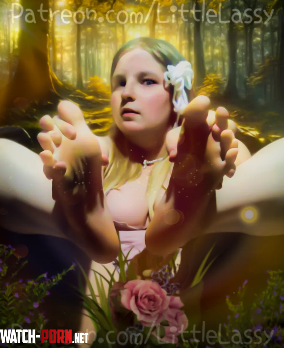 (Forrest Elf) tricked into showing her feet by LonelyLittleLassy
