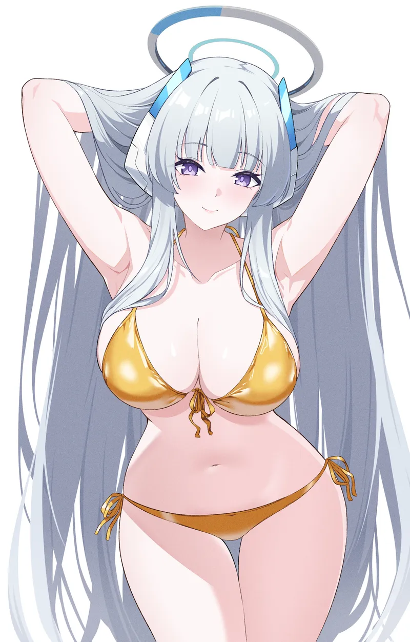 Thumbnail Golden Bikini Beauty: Noa's Ecchi Display by xSaviour_N