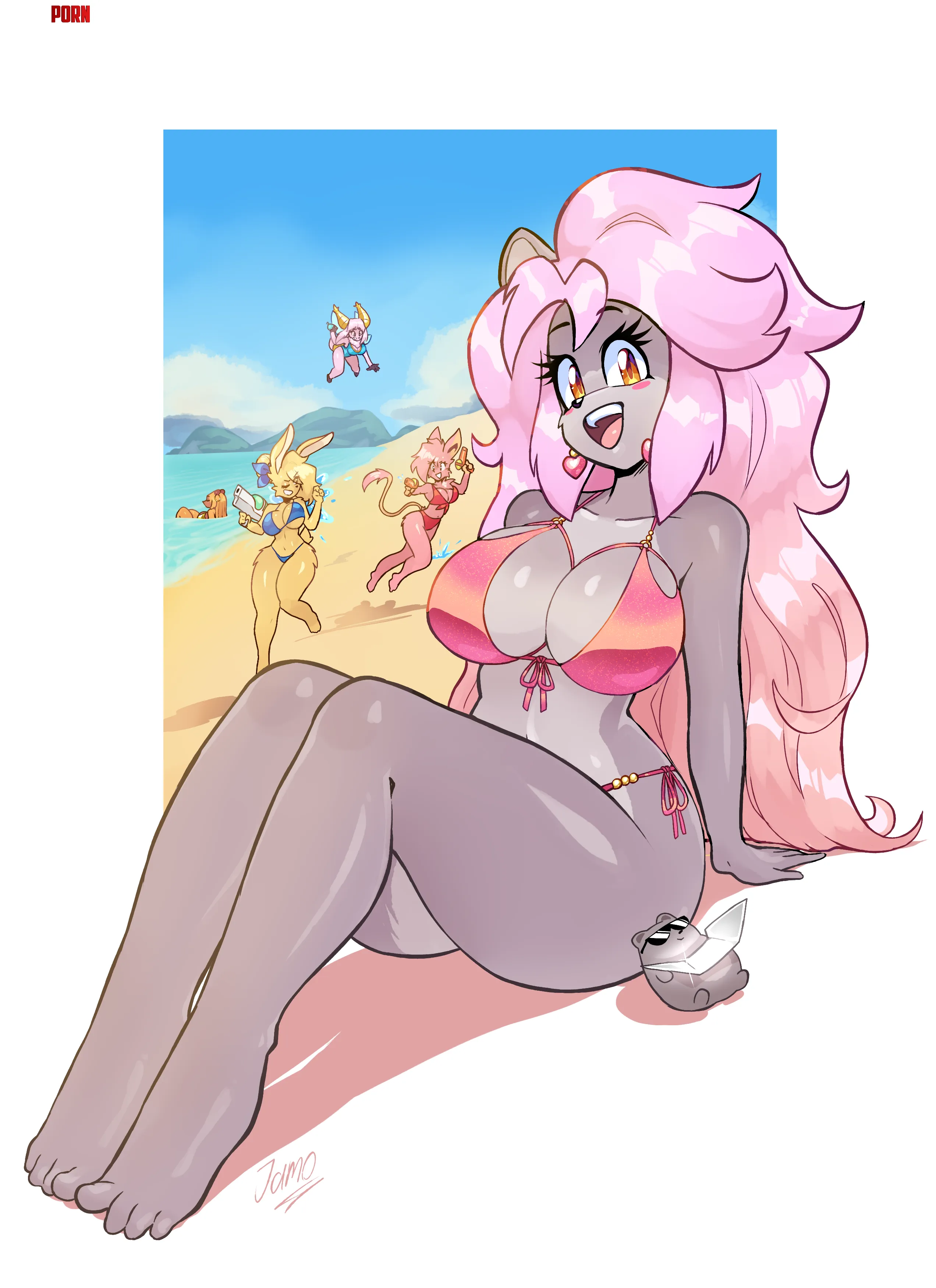 Helene & friends at the beach by LafterMastr