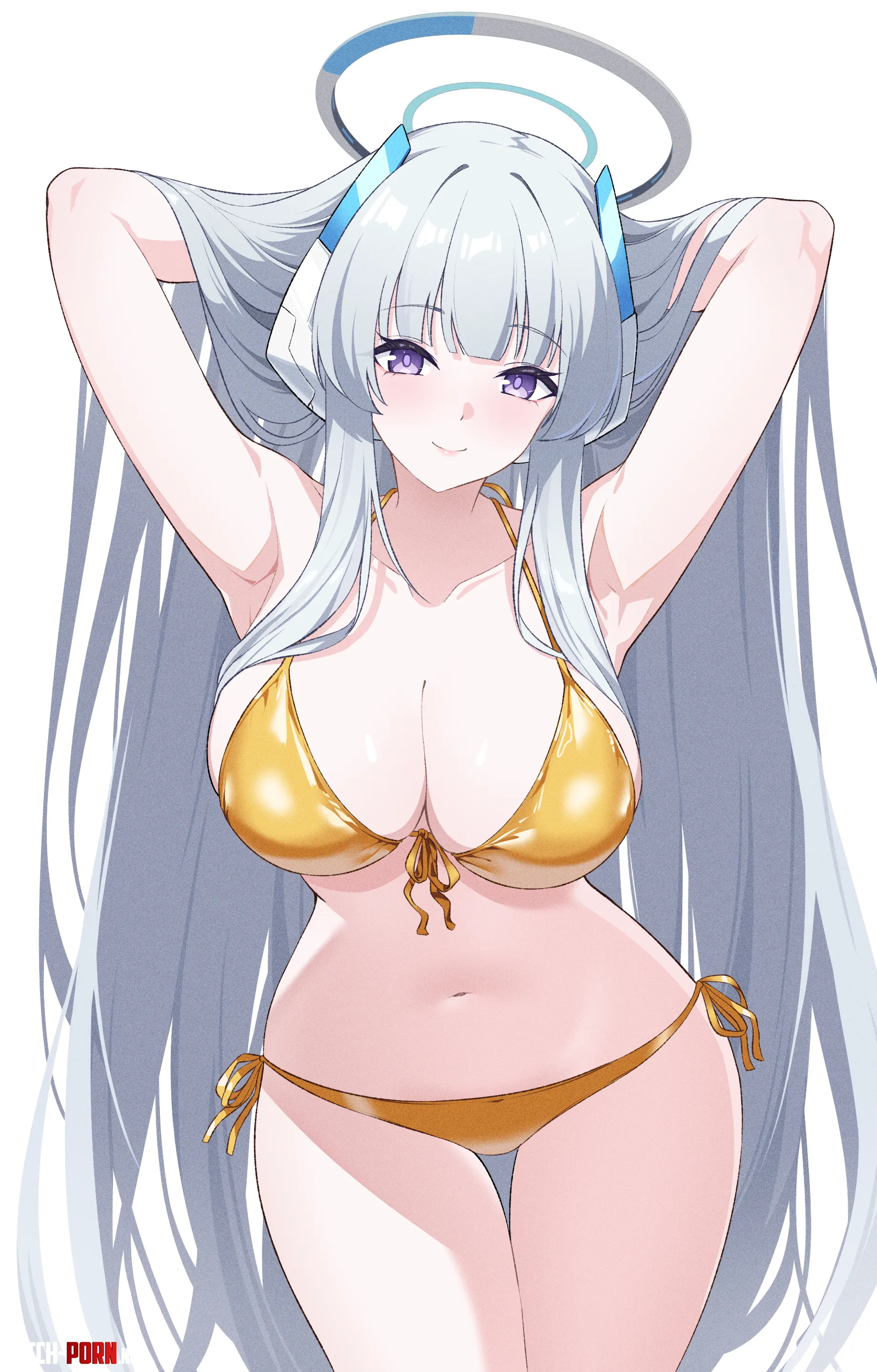 Noa in gold bikini [Blue Archive] by xSaviour_N