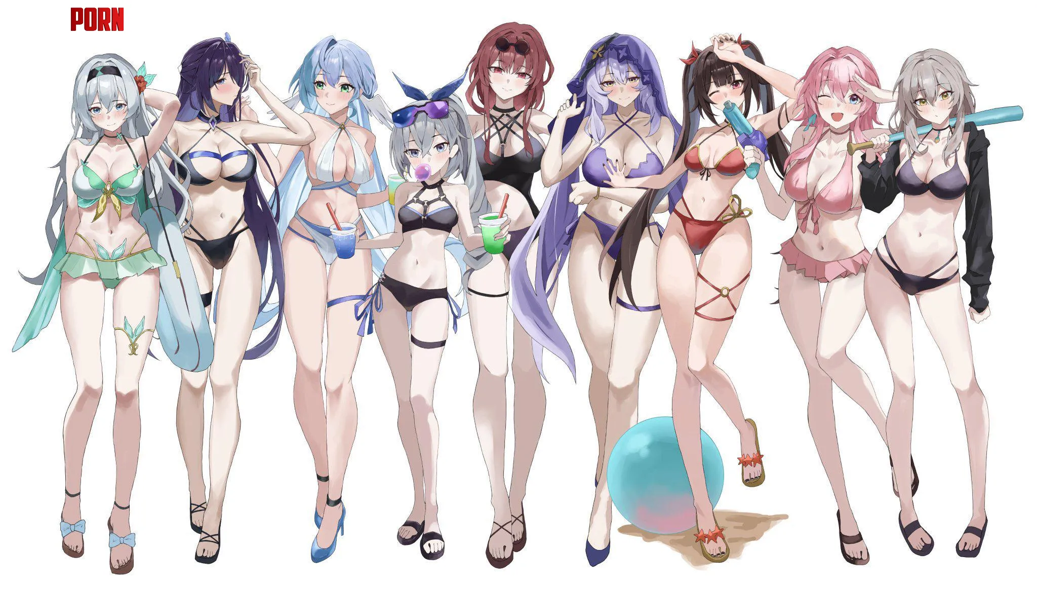 [Honkai Star Rail] Bikini Beauties by A_MASSIVE_PERVERT