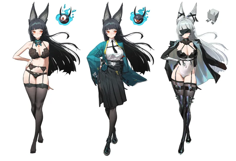 Thumbnail Faoovo Presents Lingerie, Default, and 2B Miyabi | Thighdeology