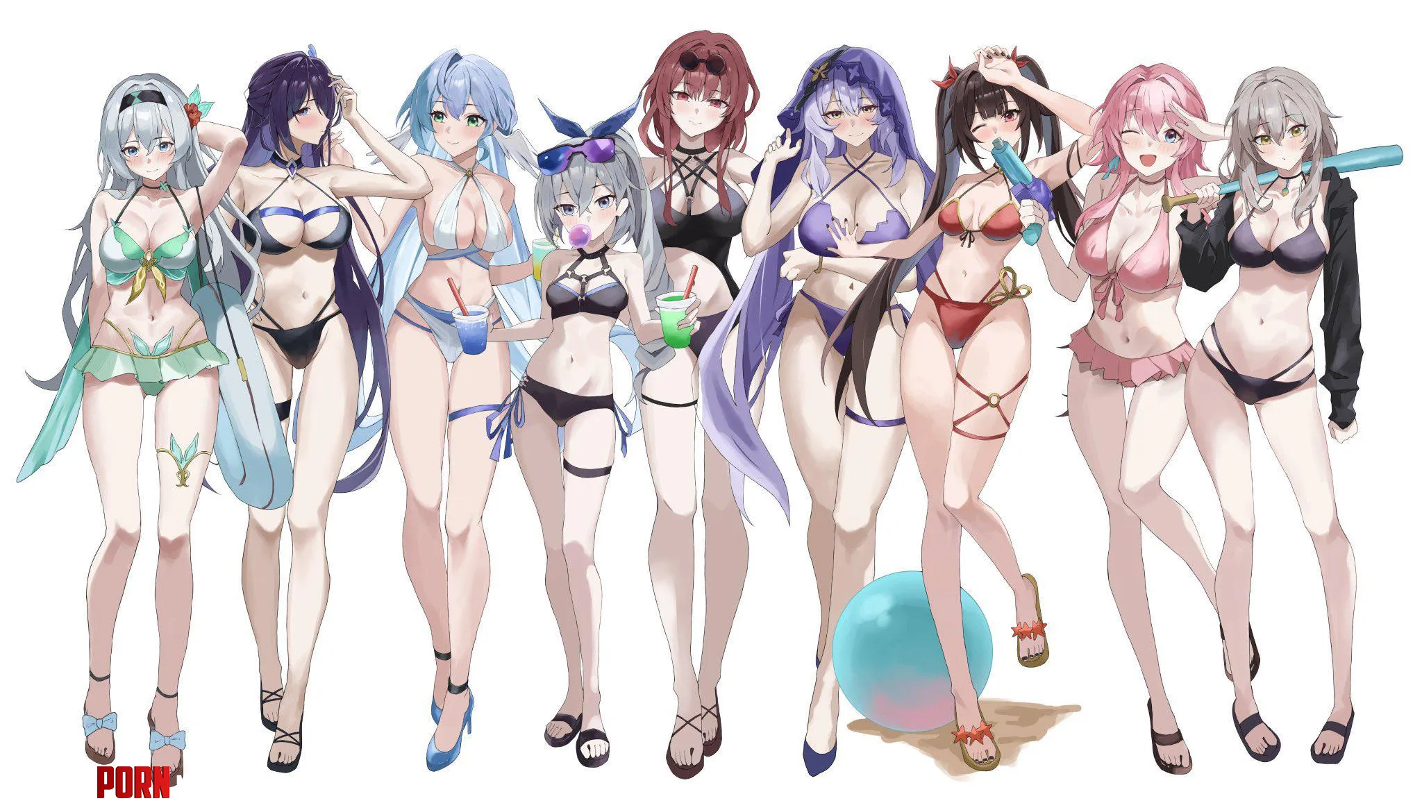 [Honkai Star Rail] Bikini Beauties by A_MASSIVE_PERVERT